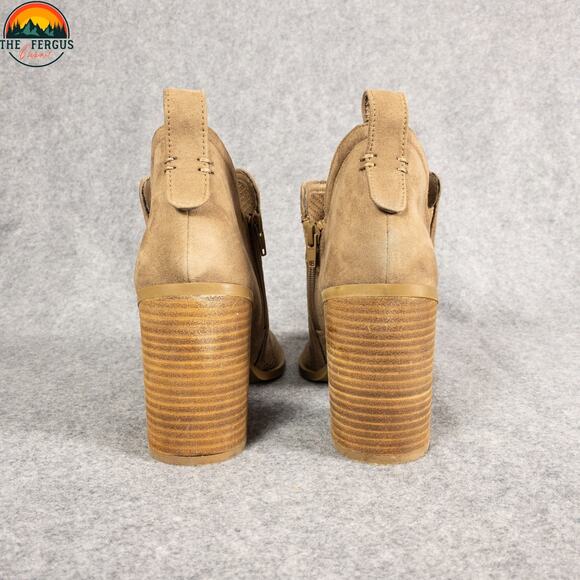 Madden Girl Evita Ankle Booties Brown Side Zip Block Heels Women's Size 10 M - Picture 7 of 11